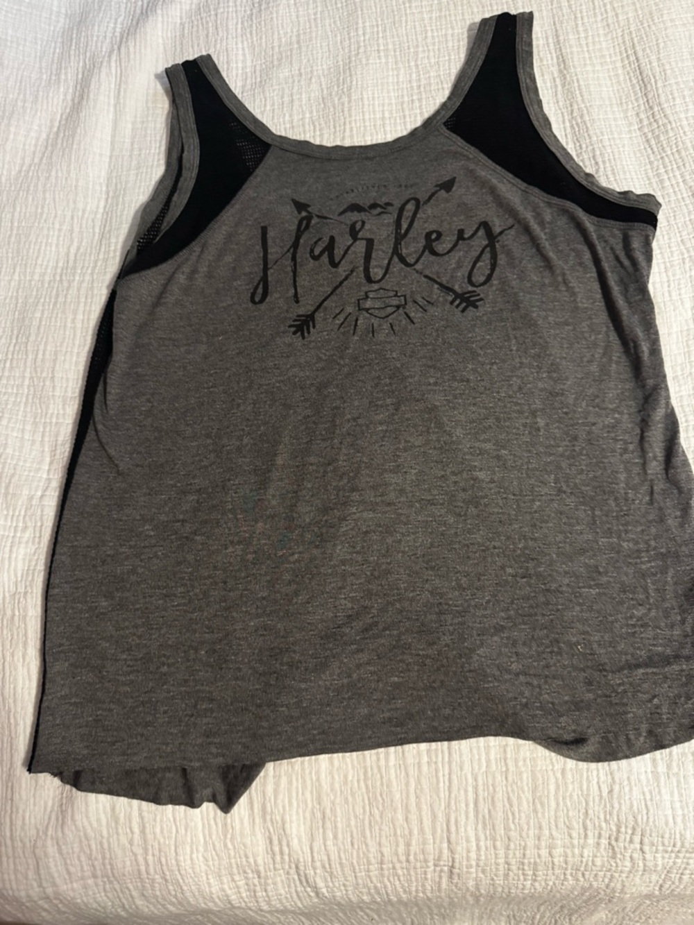 Harley Davidson Women’s Black/Gray Tank Top NWT Size 2XL Fort Bragg Dealership - Picture 2 of 11